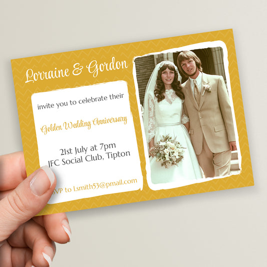 Personalised Anniversary Invitation Postcard - A6