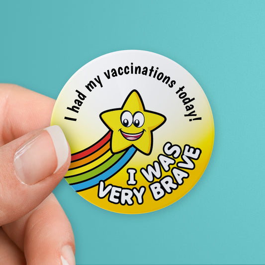 35 Personalised Nurse Rainbow Star Stickers - 37mm