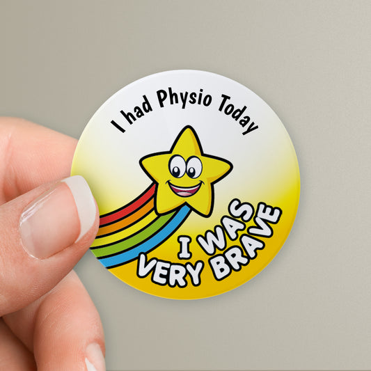 35 Personalised Physiotherapist Rainbow Star Stickers - 37mm