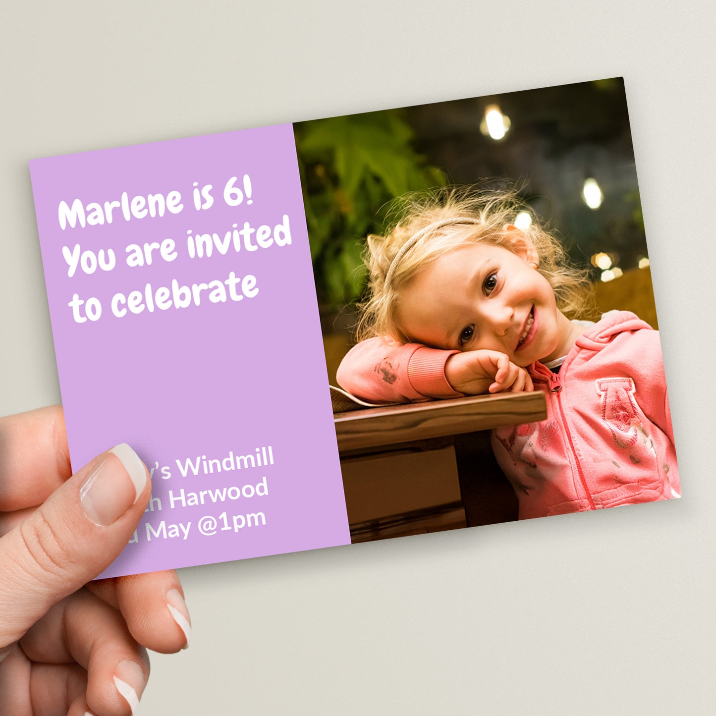 Upload Your Own Image and Text Engagement Postcard - A6