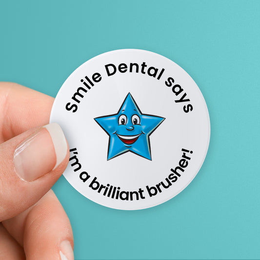 35 Personalised Jellybean Scented Star Stickers - Dentist - 37mm