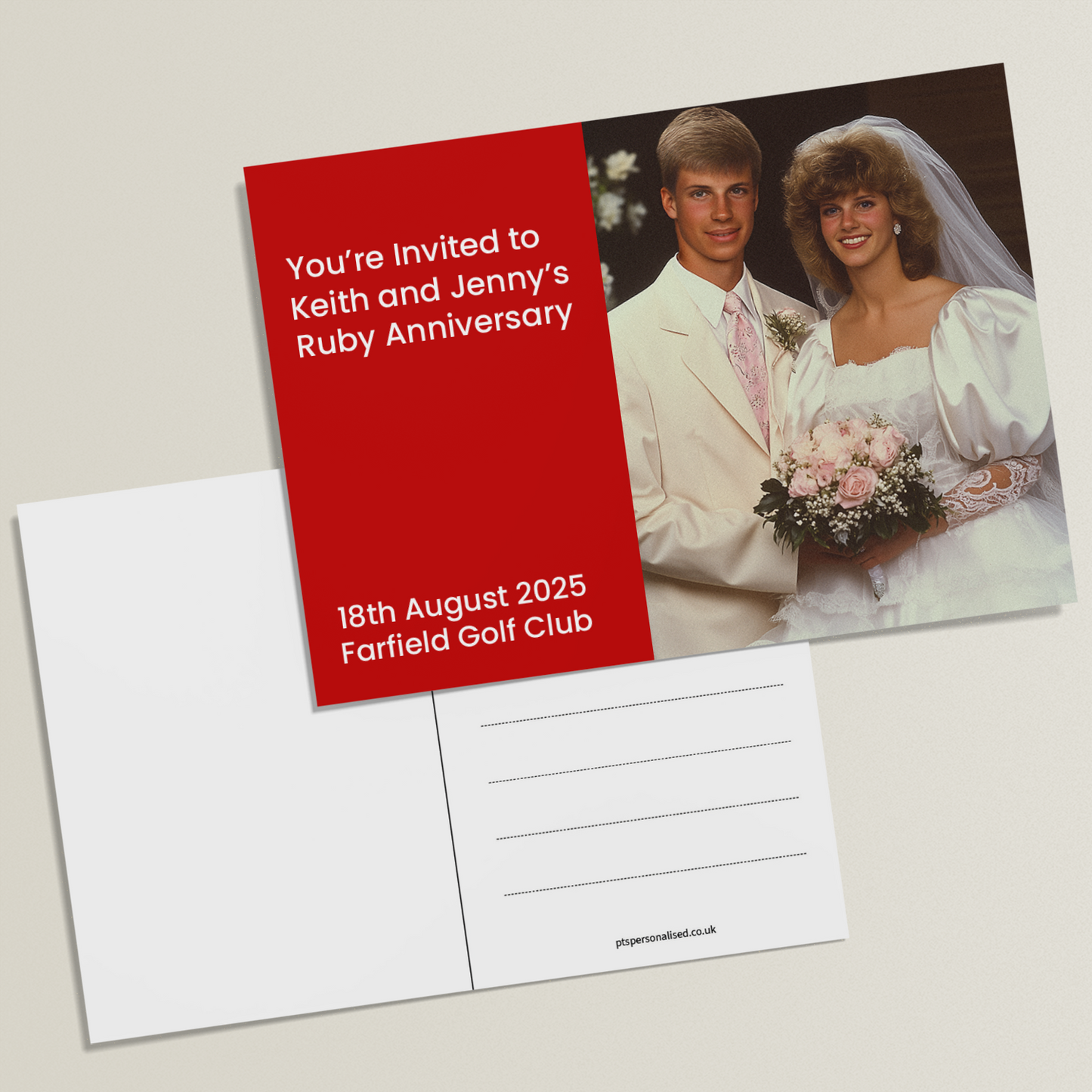 Upload Your Own Image and Text Anniversary Postcard - A6