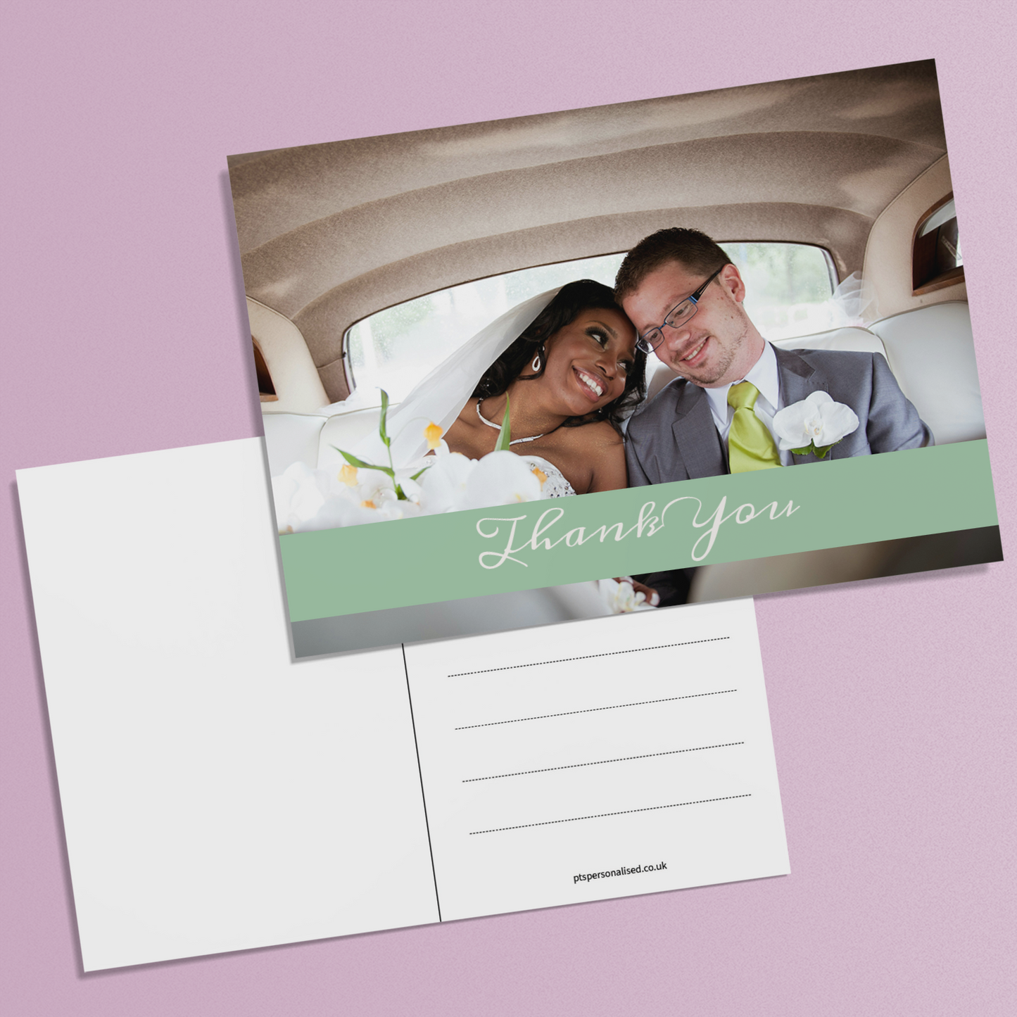 Upload Your Own Image with Text Band Postcard - Anniversary - A6