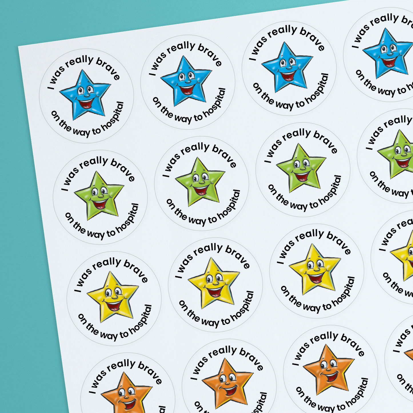 35 Personalised Jellybean Scented Star Stickers - Paramedic - 37mm
