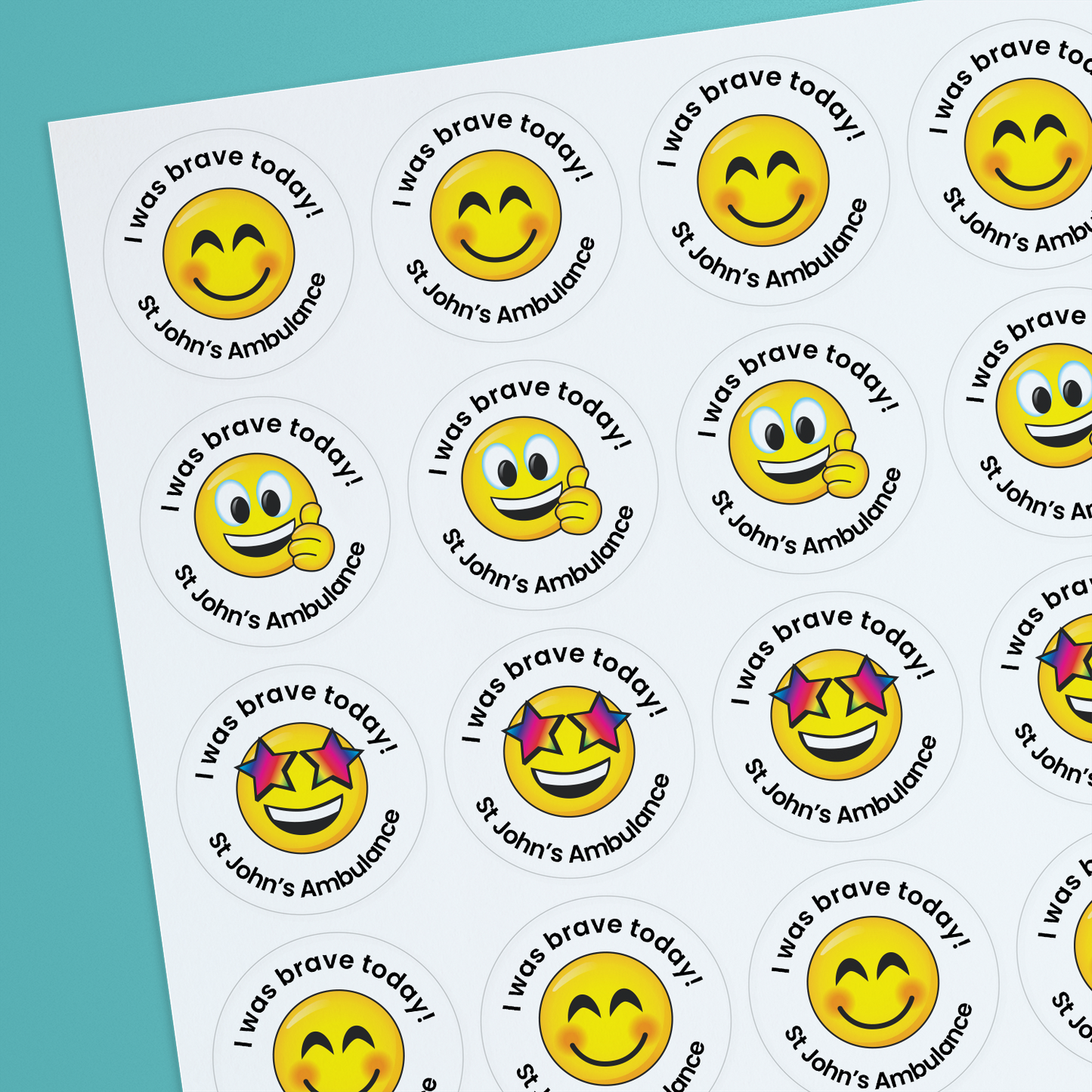 35 Personalised Bubblegum Scented Emoji Stickers - Nurse - 37mm