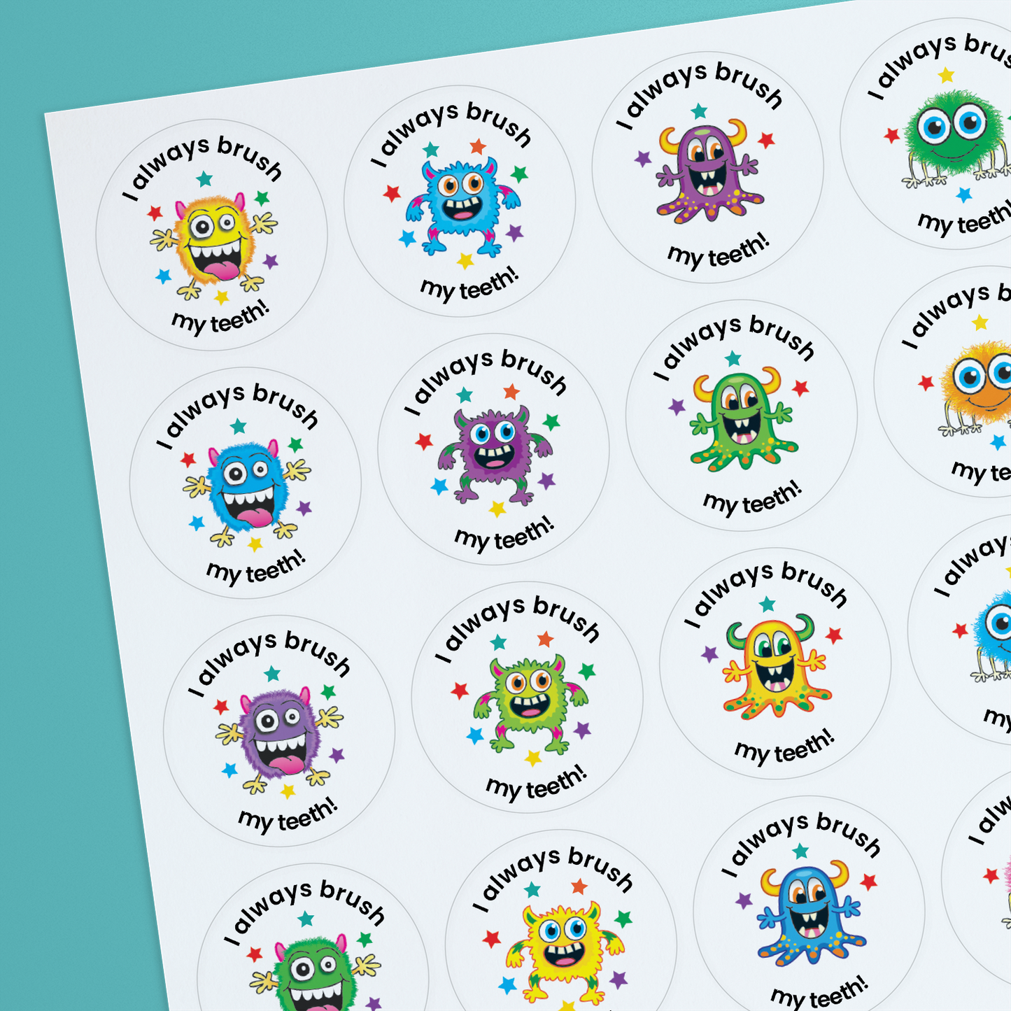 35 Personalised Bubblegum Scented Monster Stickers - Nurse - 37mm