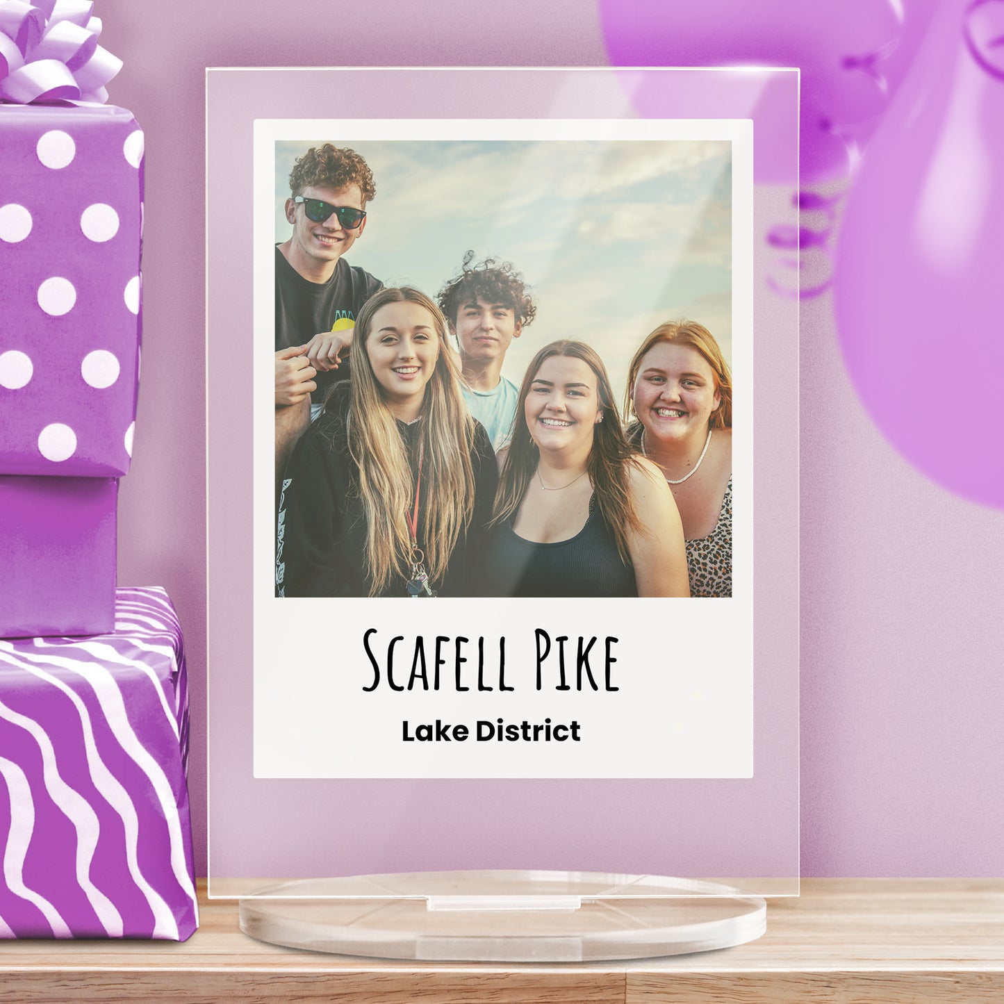 Personalised Polaroid Photo Upload Plaque - Valentine's Day - 140mm X 100mm