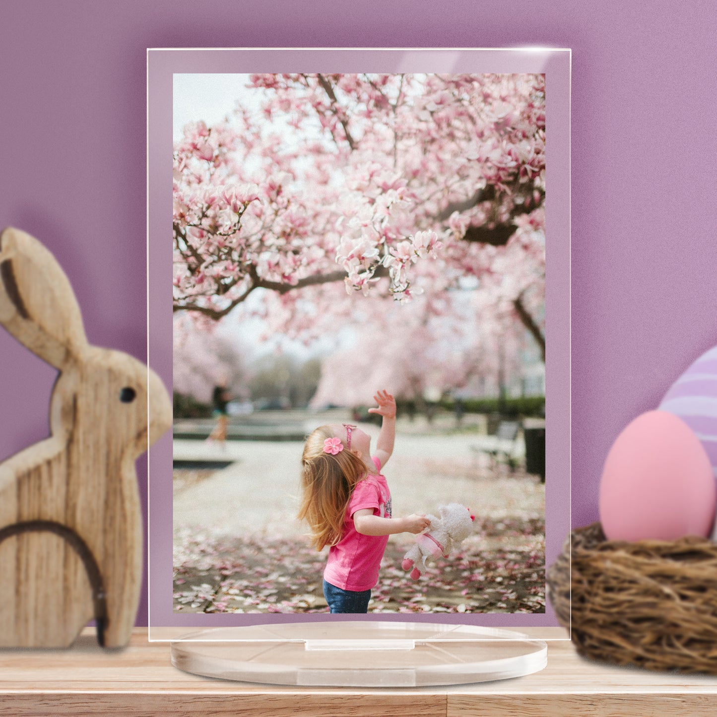 Personalised Photo Upload Plaque - Easter - 140mm X 100mm