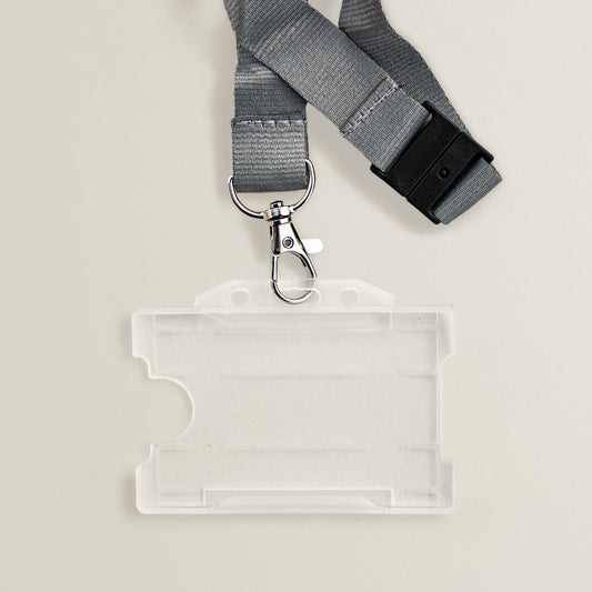 Lanyard and Card Holder - Grey