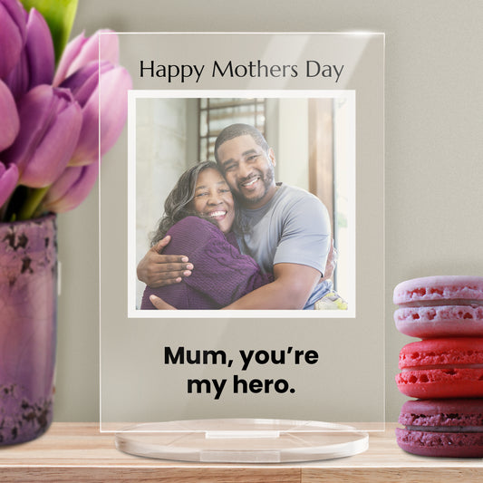 Personalised Square Photo Upload Plaque - Mother's Day - 140mm X 100mm