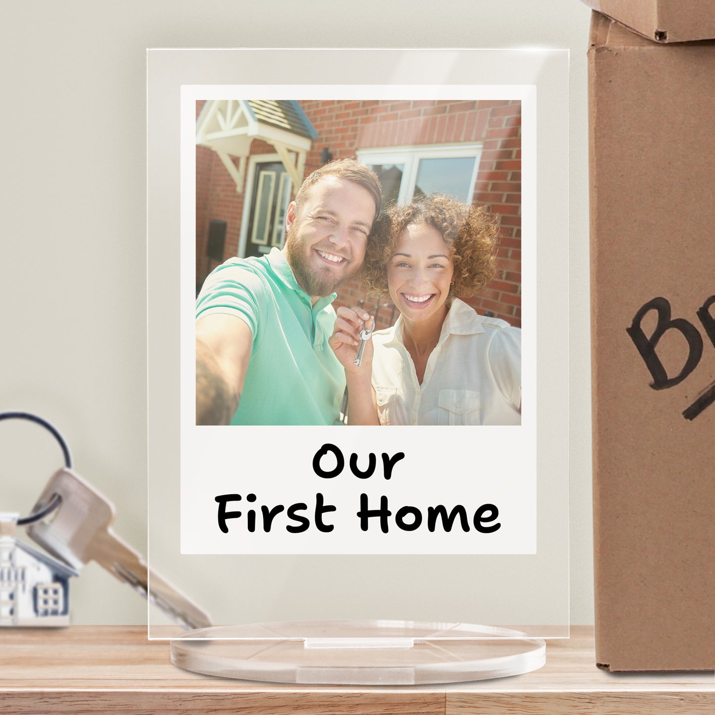 Personalised Polaroid Photo Upload Plaque - Valentine's Day - 140mm X 100mm