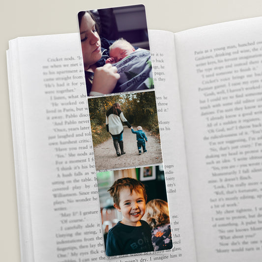 Personalised Triple Image Upload Acrylic Bookmark - 50mm x 180mm