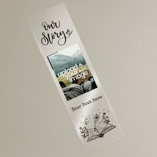 Personalised Story Photo Upload Acrylic Bookmark - 50mm x 180mm