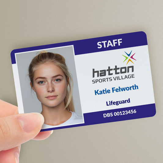 Upload Your Own Image and Logo Border ID Card for Your Business