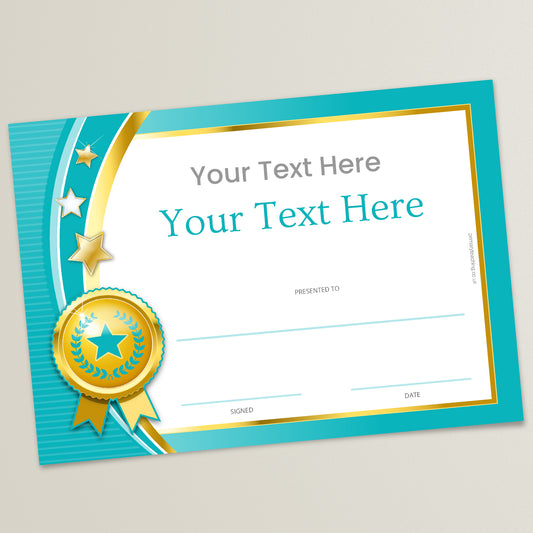 Personalised Rosette Certificate - A5