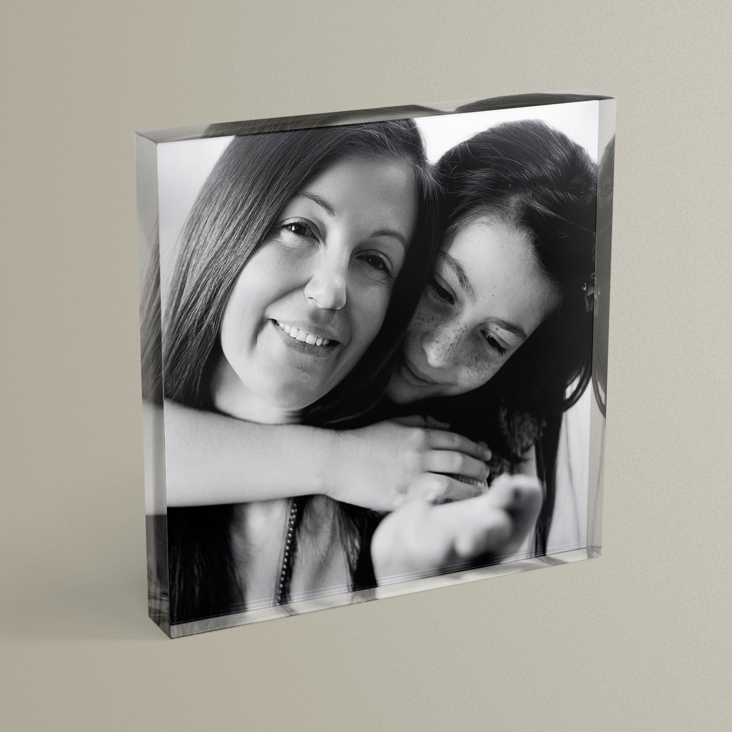 Personalised Photo Upload Anniversary Freestanding Block/Coaster - 100 x 100mm Square