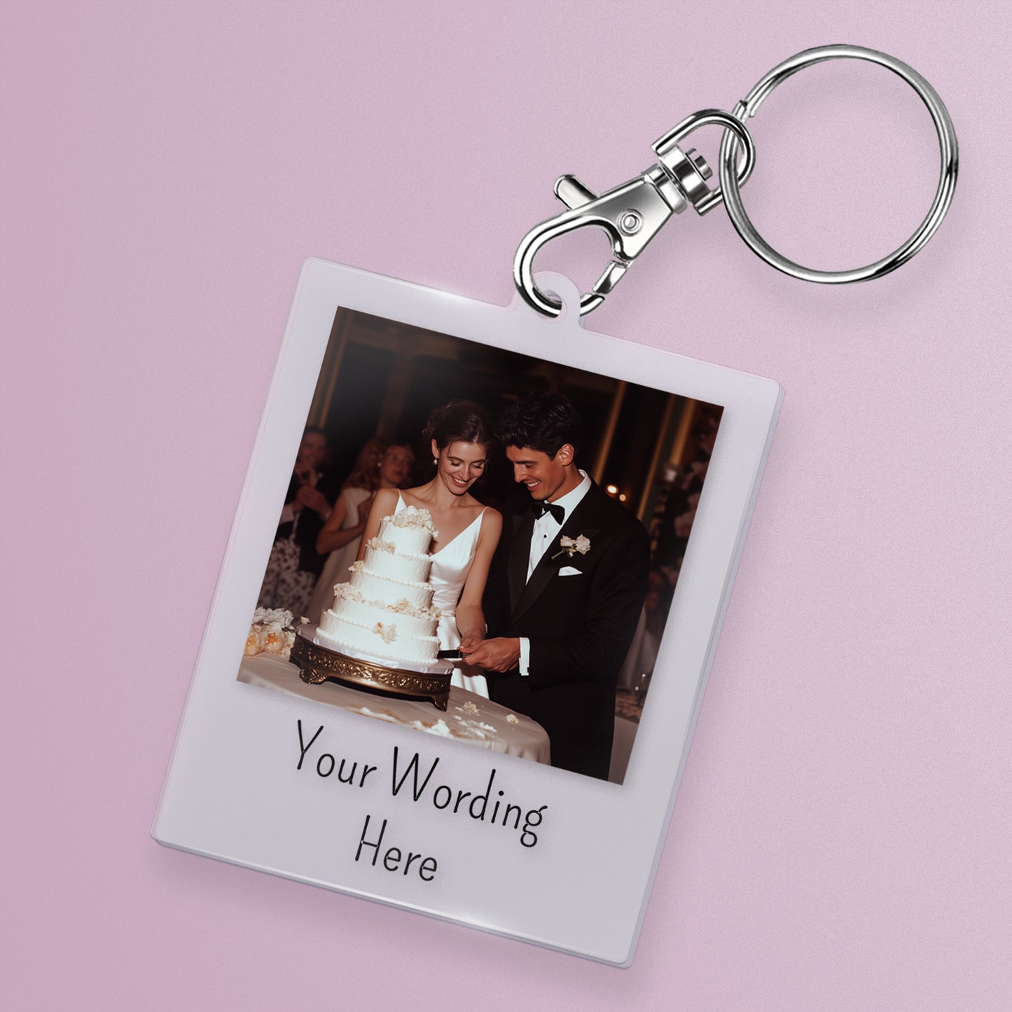 Personalised Pet Photo Rectangle Keyring - 63mm X 51mm