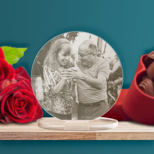 Personalised Full Photo Upload Circle Plaque - Valentine's Day Gift - 100mm