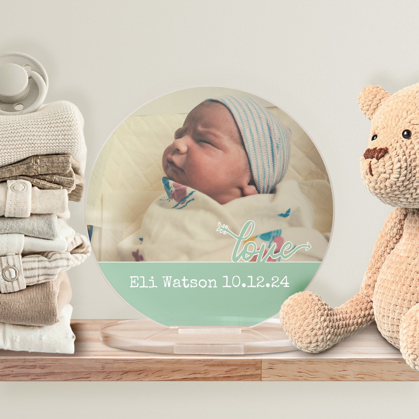 Personalised Love Photo Upload Circle Plaque - Easter Gift - 100mm