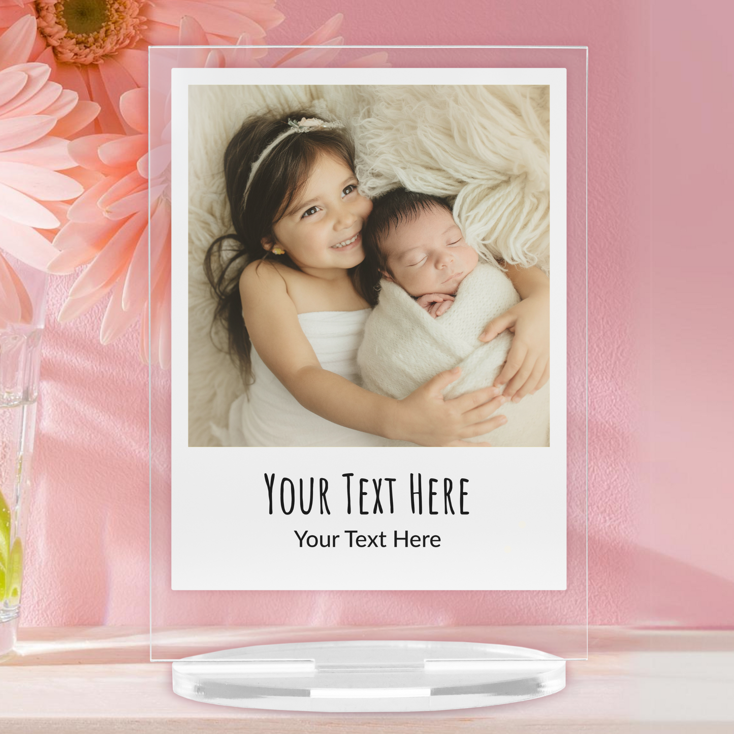 Personalised Polaroid Photo Upload Plaque - Valentine's Day - 140mm X 100mm