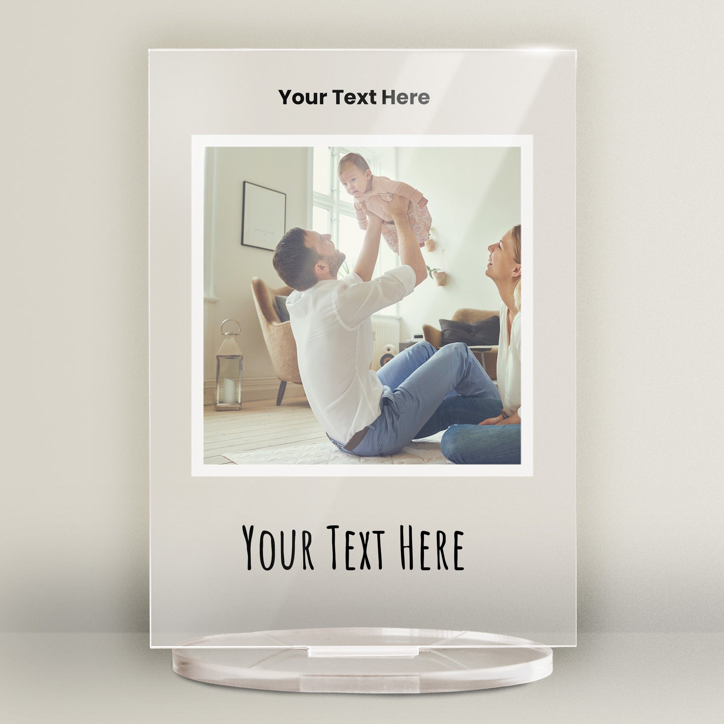 Personalised Square Photo Upload Plaque - Engagement - 140mm X 100mm