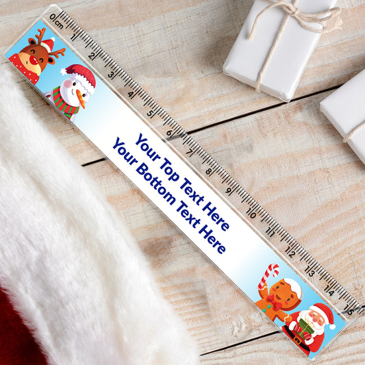 Personalised Christmas Characters Ruler - 15cm