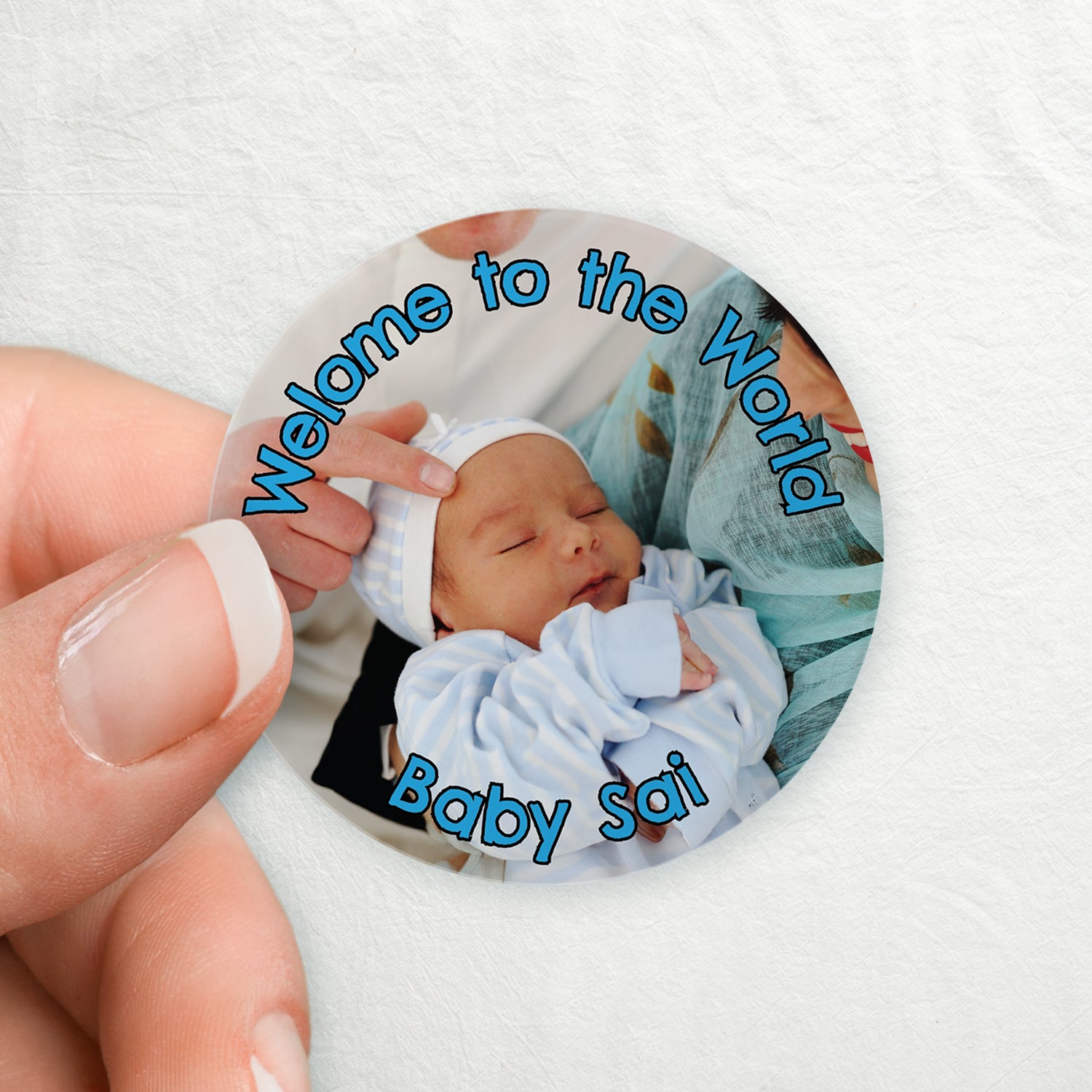 Photo/Logo Upload New Baby Stickers PTS Personalised