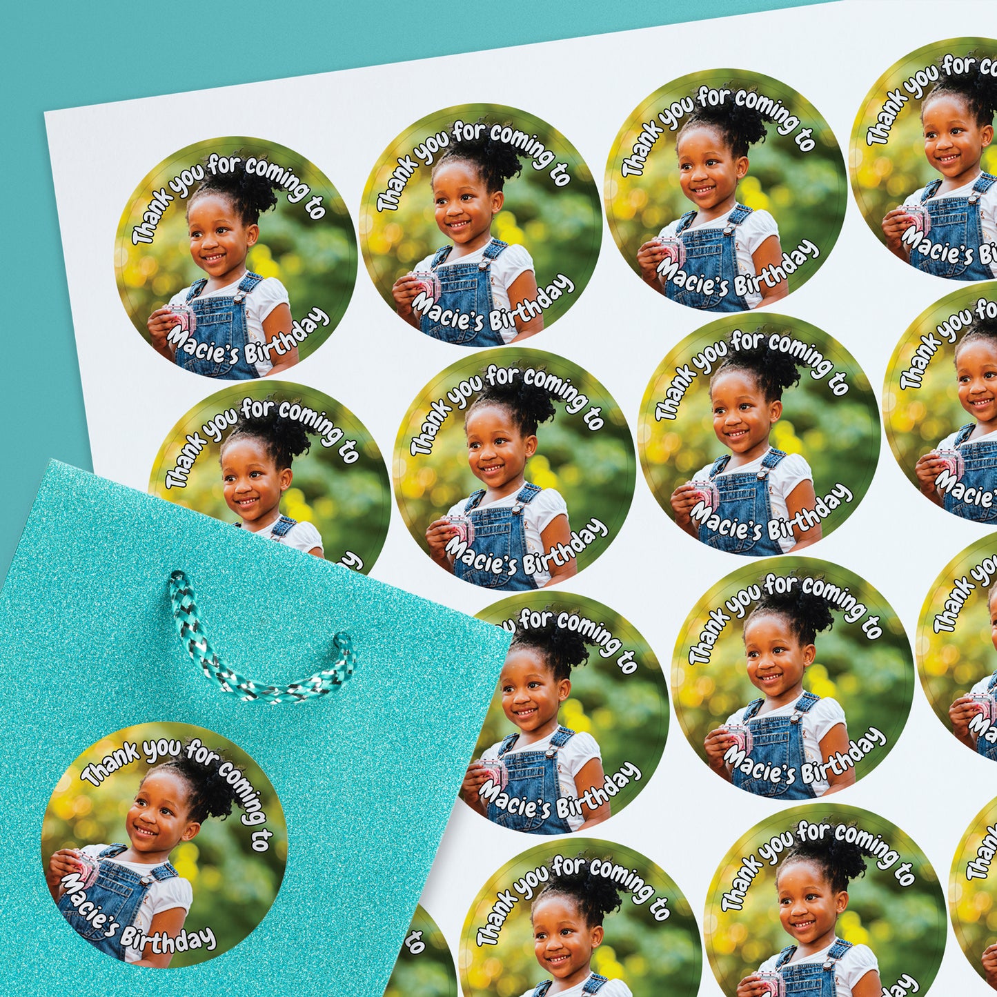 35 Upload Your Own Image Easter Stickers - 37mm