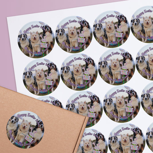 35 Upload Your Own Image Easter Stickers - 37mm