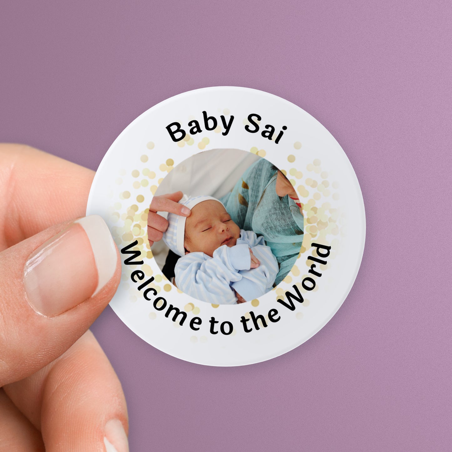 35 Upload Your Own Image Circle Stickers - Easter - 37mm
