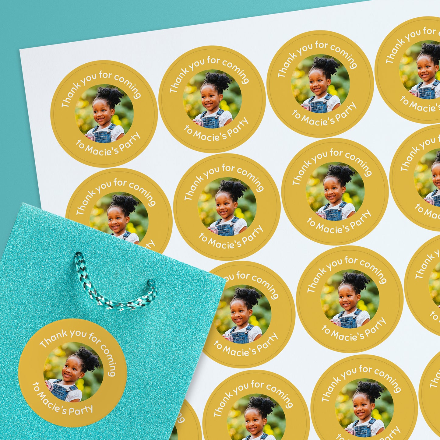 35 Upload Your Own Image Circle Stickers - Easter - 37mm