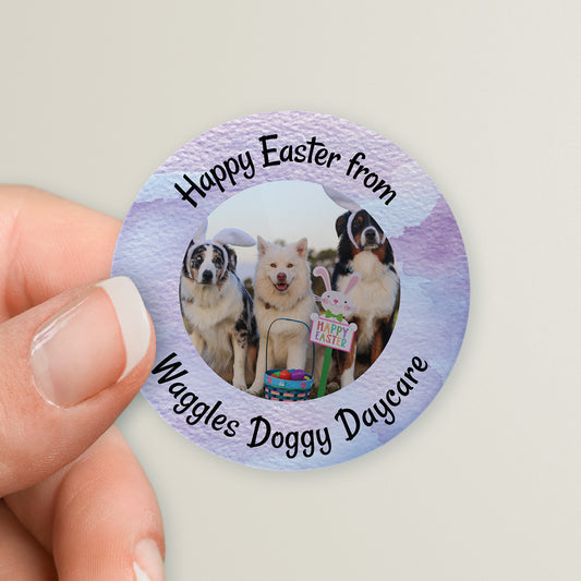 35 Upload Your Own Image Circle Stickers - Easter - 37mm