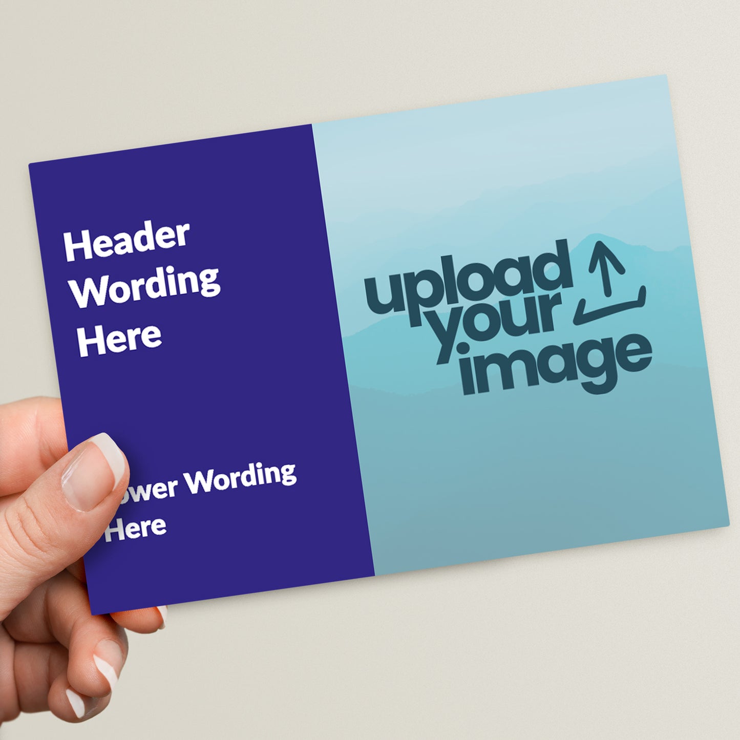 Upload Your Own Image and Text Engagement Postcard - A6
