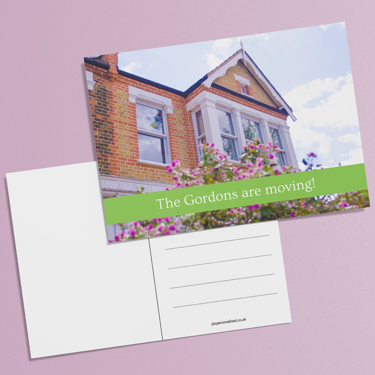 Upload Your Own Image with Text Band Postcard - Engagement - A6