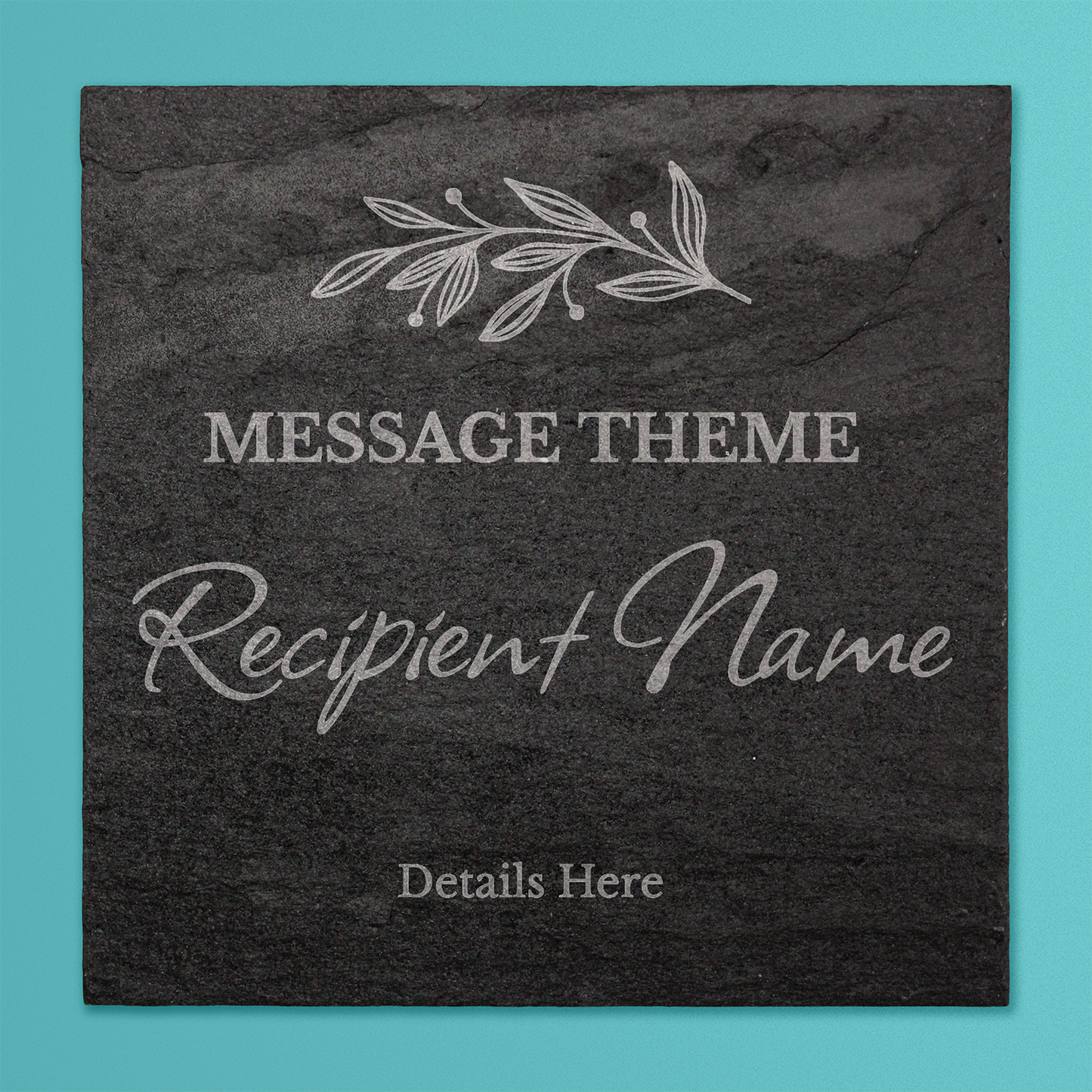 Personalised Image Choice Square Slate Coaster - 100mm