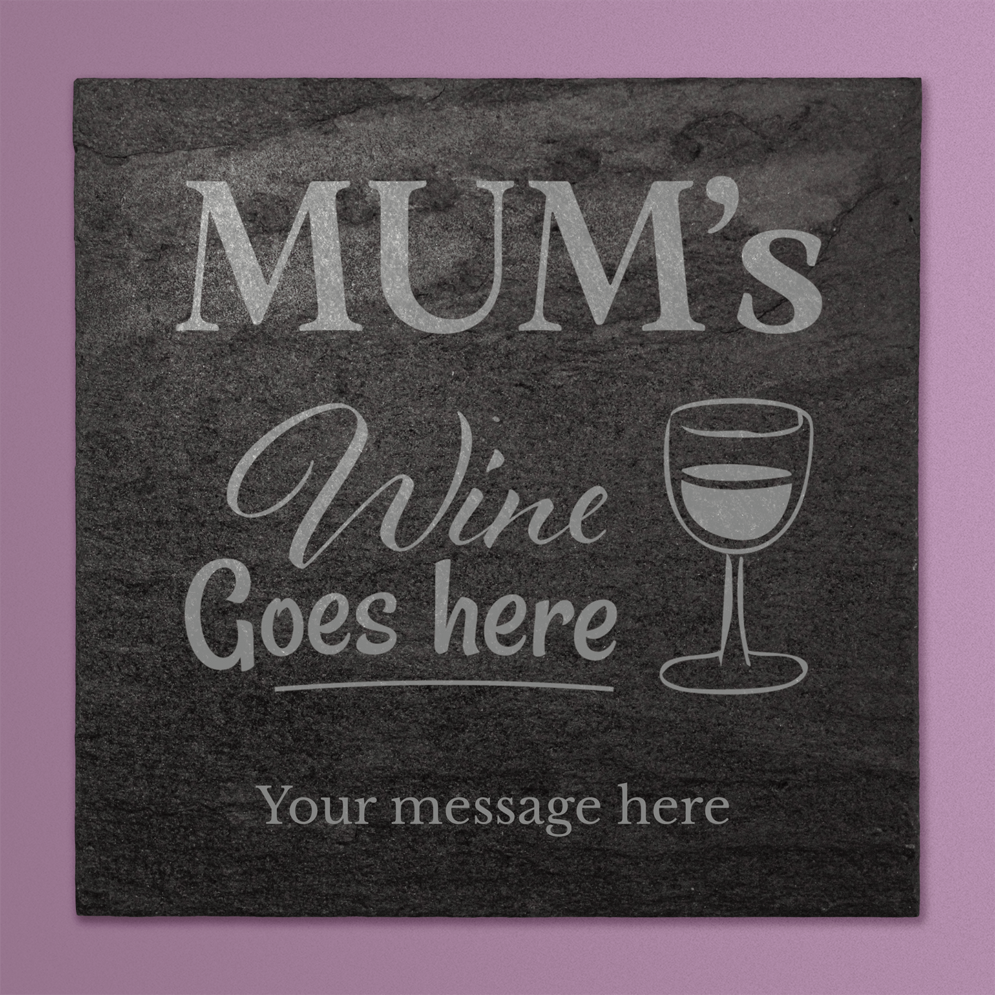 Personalised Square Slate Drinks Coaster - 100mm