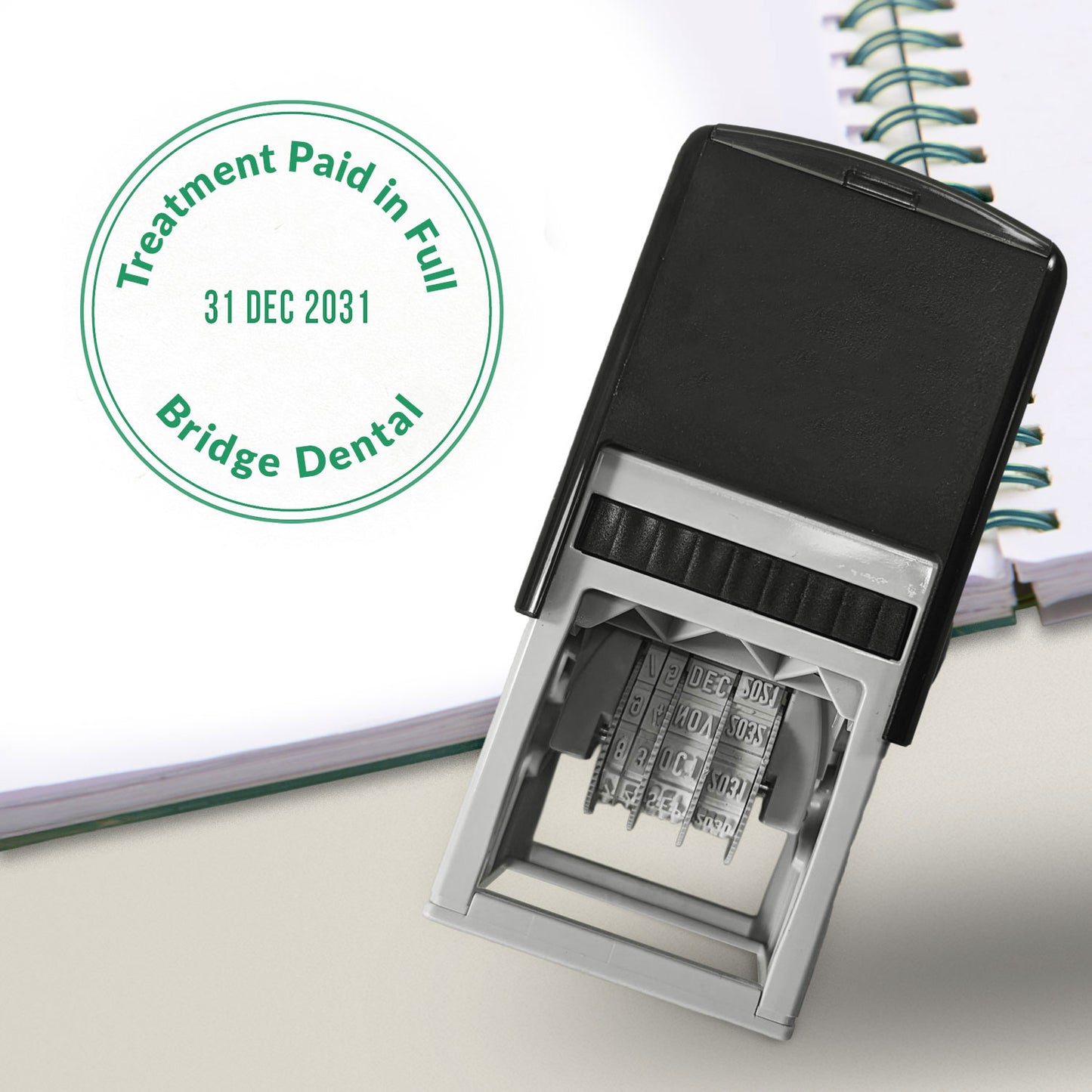 Personalised Date Stamper - 38mm - Nurse