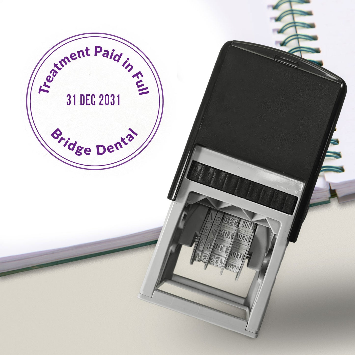 Personalised Date Stamper - 38mm - Nurse