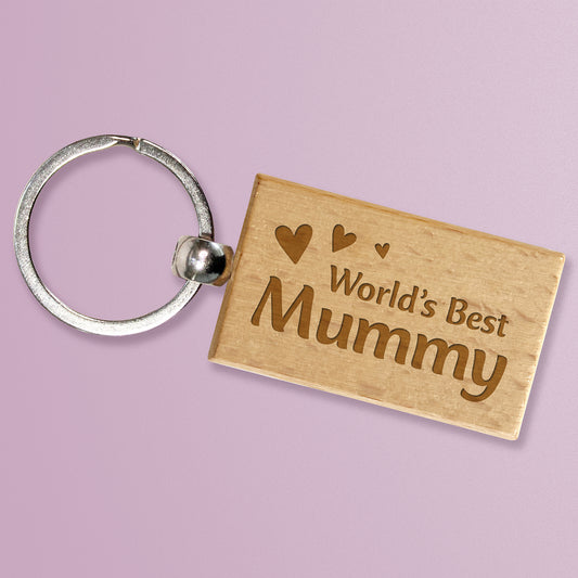 World's Best Mummy Etched Keyring