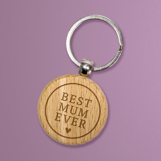 Best Mum Ever Etched Keyring