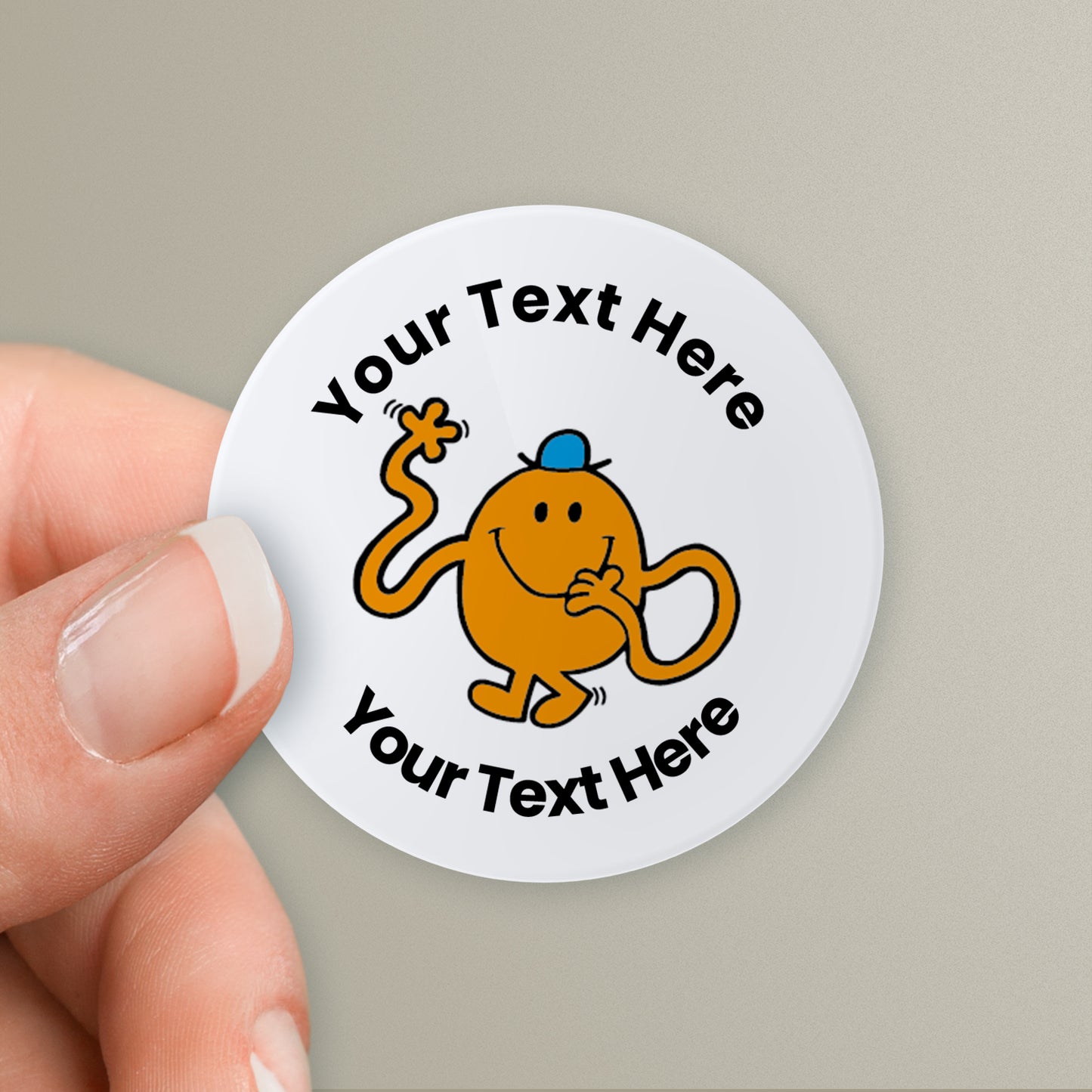 35 Personalised Jellybean Scented Mr Men & Little Miss Stickers - Dentist - 37mm