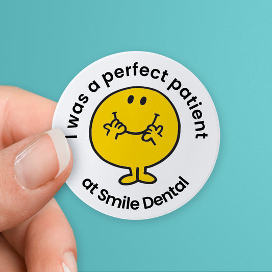 35 Personalised Jellybean Scented Mr Men & Little Miss Stickers - Dentist - 37mm