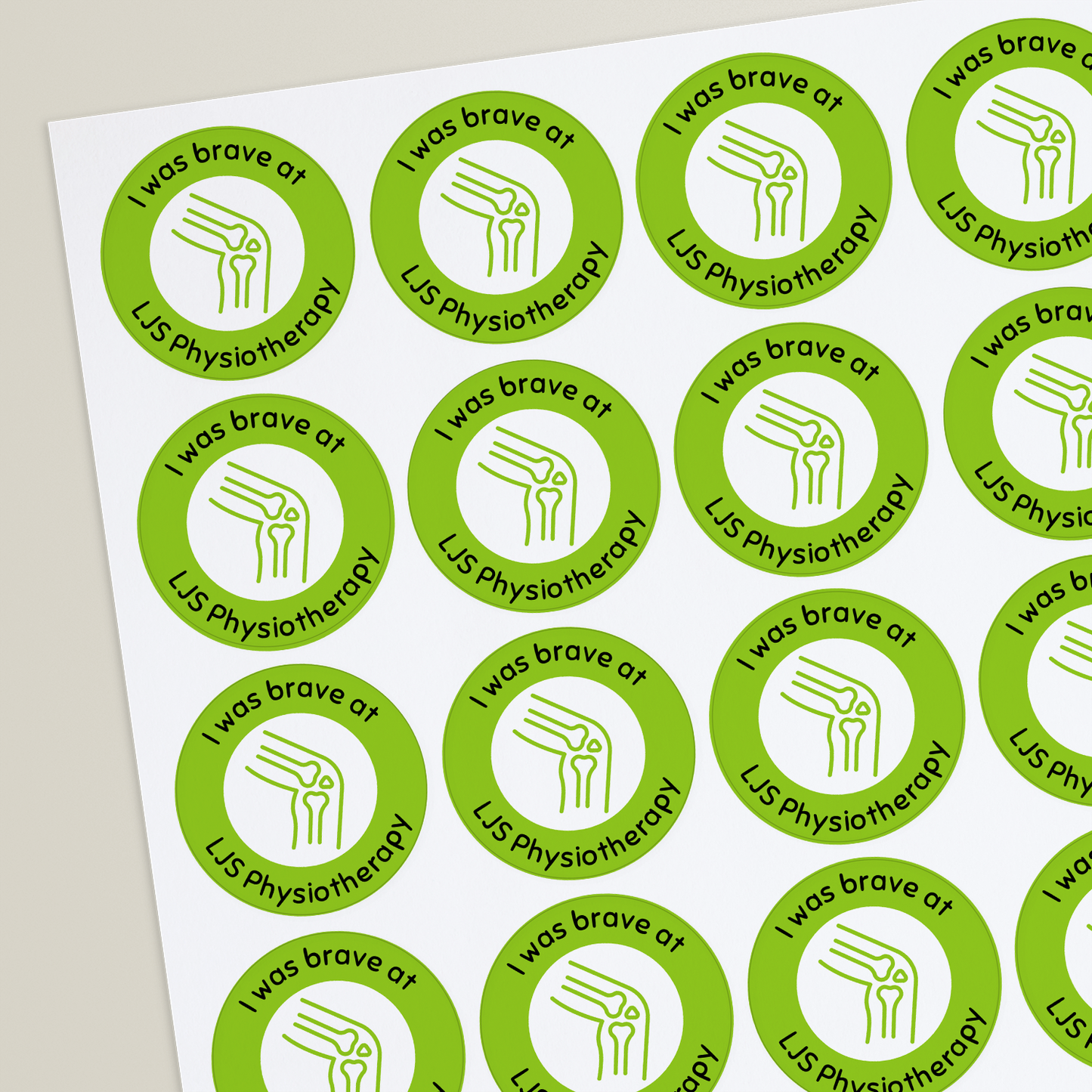 35 Design Your Own Stickers for Physiotherapists - 37mm