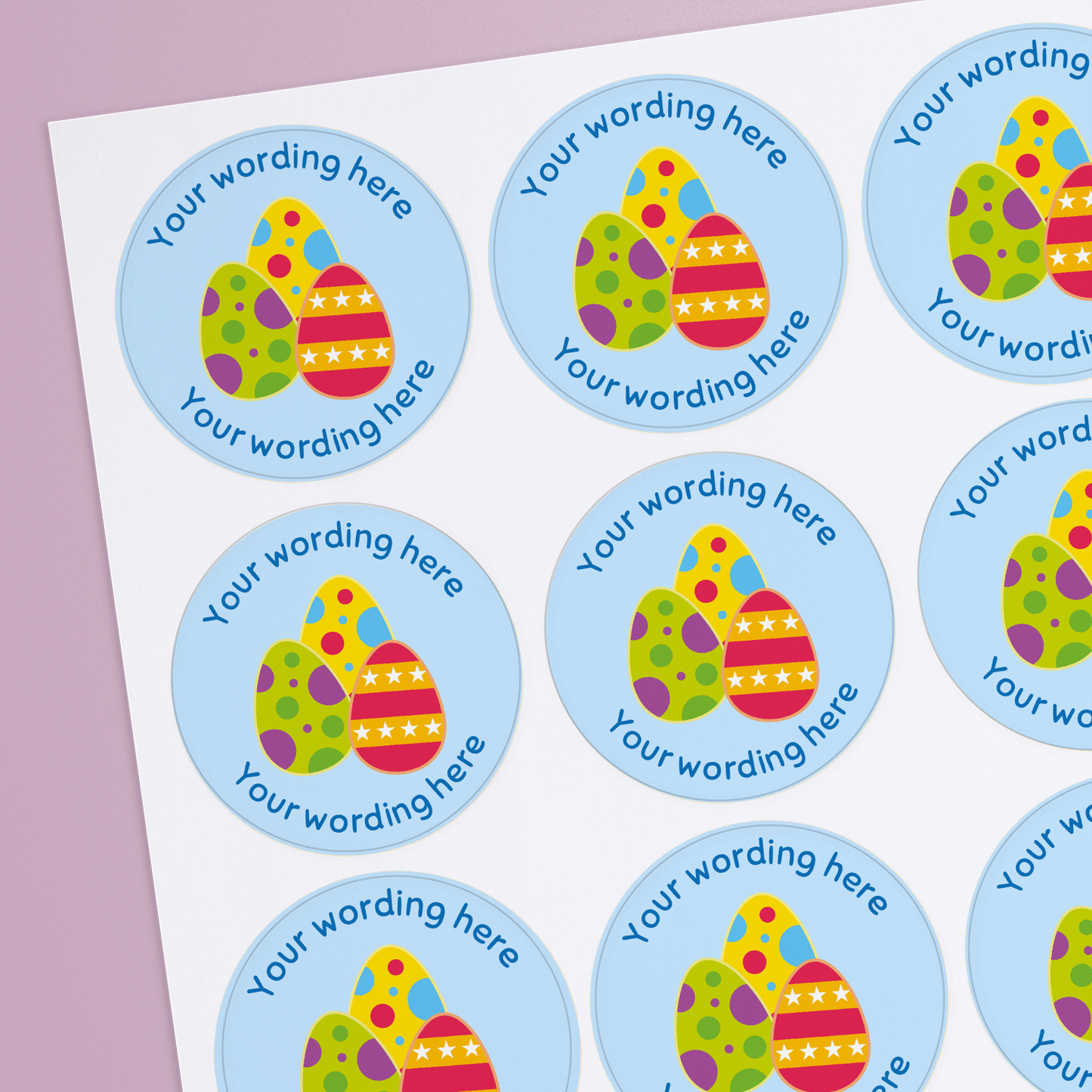 20 Design Your Own Easter Stickers - 45mm