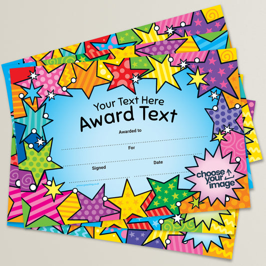 20 Design Your Own Certificates - Stars - A5
