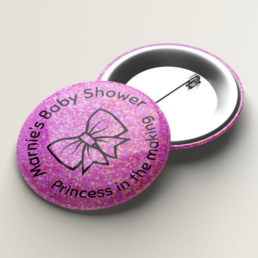 10 Holographic Design Your Own New Baby Badges - 38mm