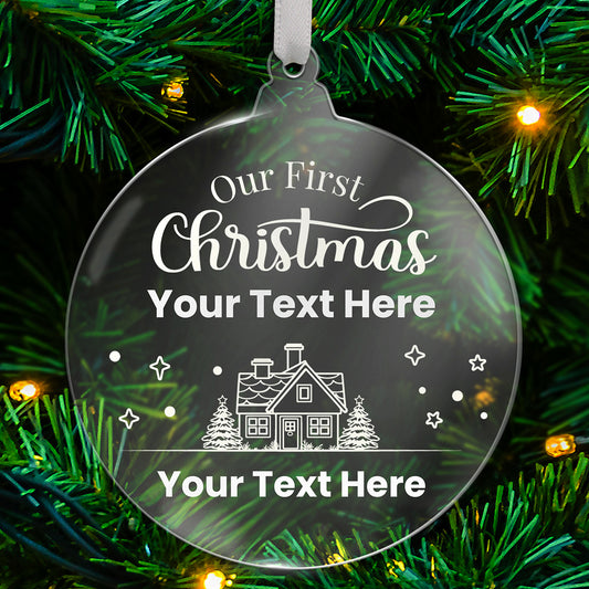 Personalised First Christmas in your New Home Bauble - 80mm