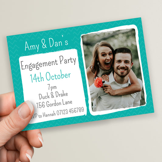 Personalised Engagement Party Invitation Postcard - A6