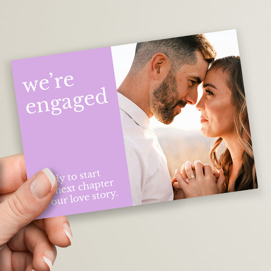 Upload Your Own Image and Text Engagement Postcard - A6