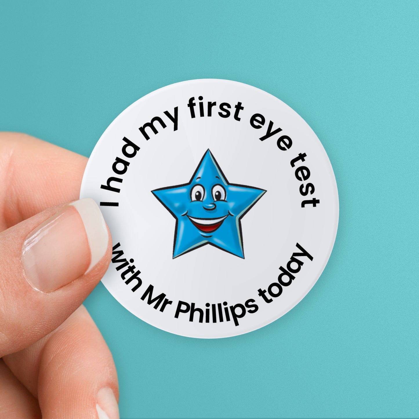 35 Personalised Jellybean Scented Star Stickers - Optician - 37mm